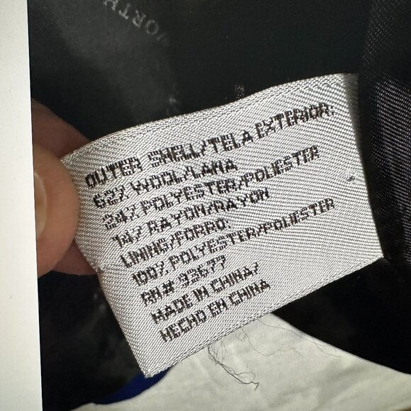 Y2K Blue Wool Worthington VTG Coat XL Corpcore Academia Classic 90 Pea-Coat BOHO - Picture 11 of 16